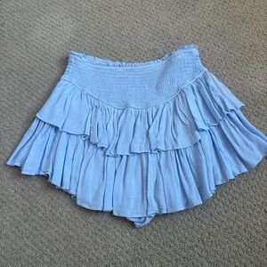 Rock n rags Light Blue Ruffled Mini Skirt